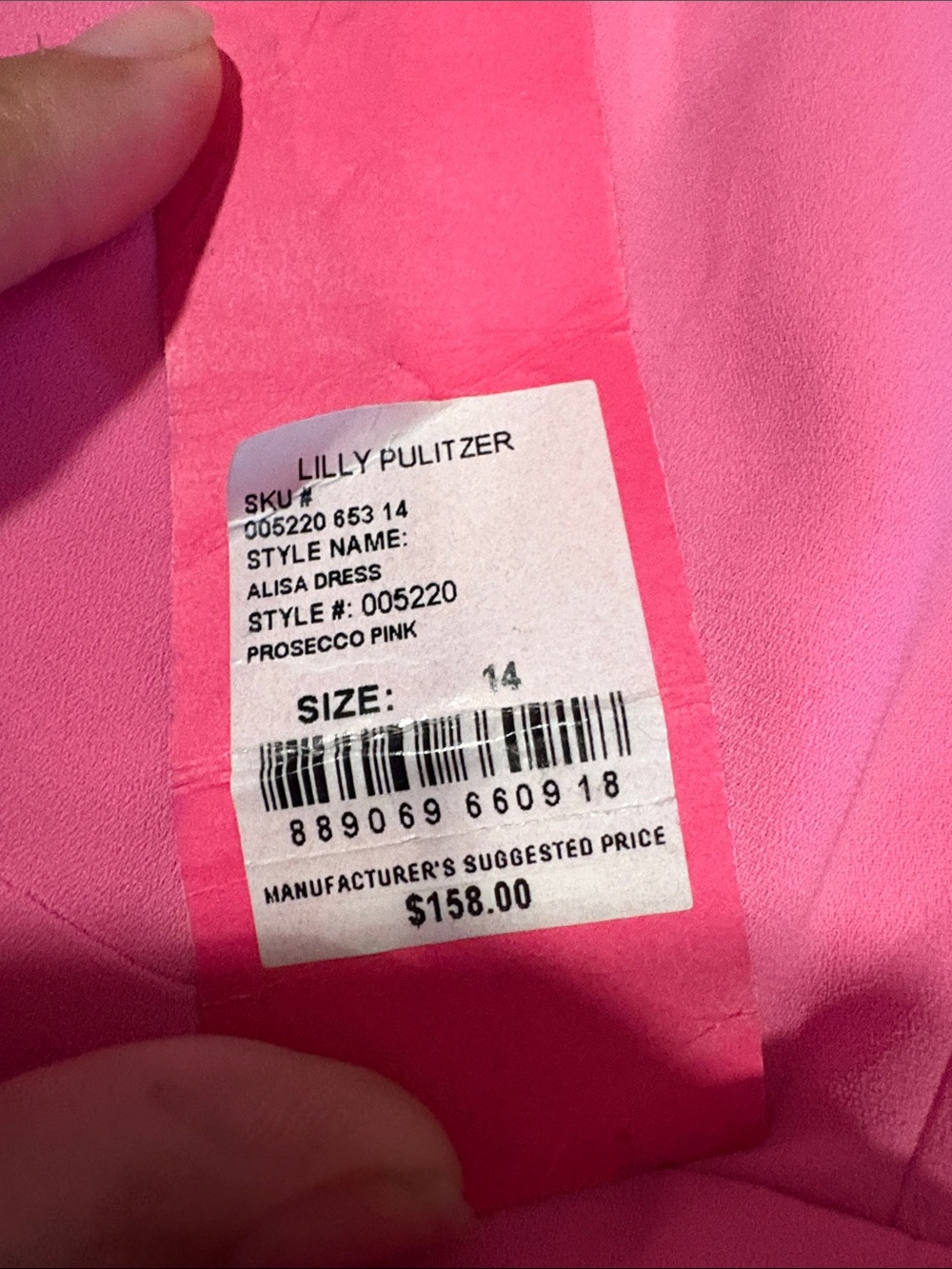 Lilly Pulitzer Hot Pink Ruffle Wrap Dress NWT 14 - Picture 3 of 6